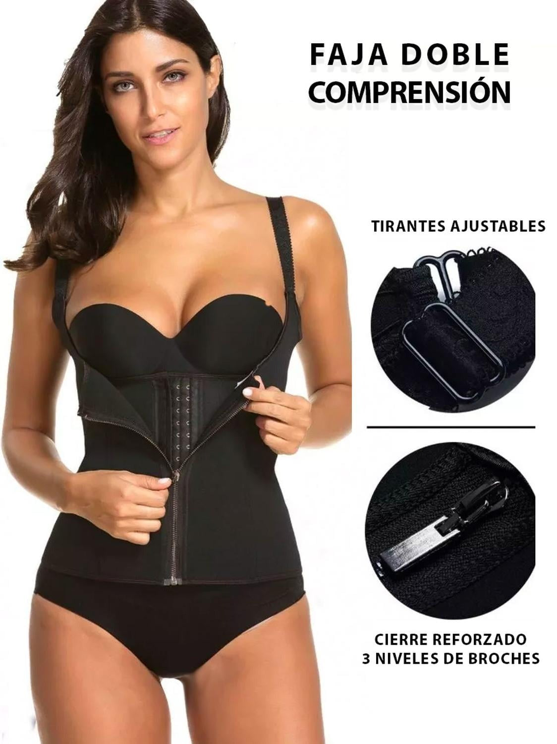 Faja Con Broches Y Cierre Doble Presion Talla  M/L